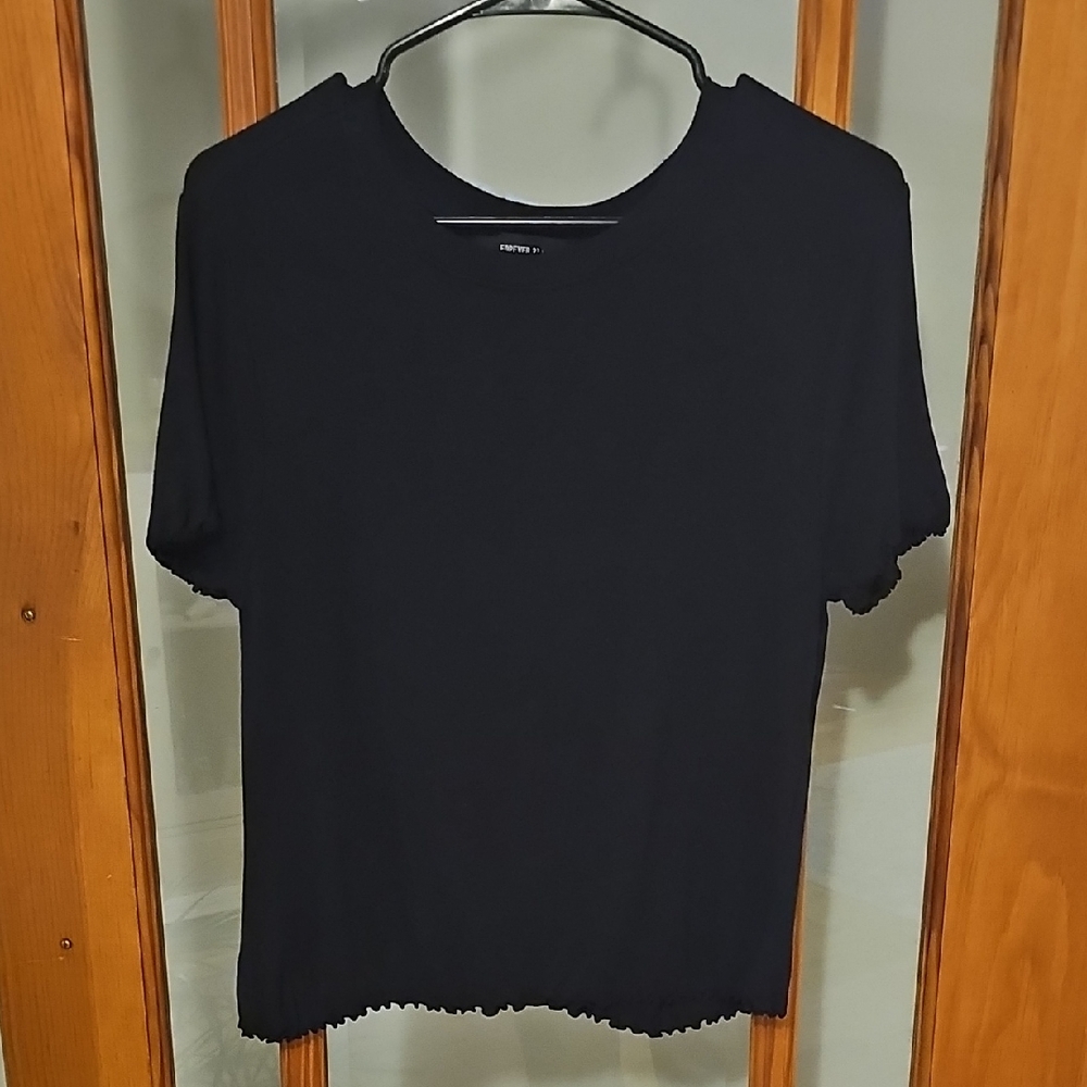 Forever 21 Classic Black Short Sleeve Top